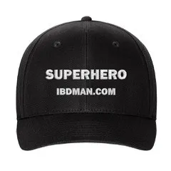 'Superhero' Hat - Flexfit, Black, Embroidered